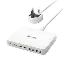 Porodo Velora 100W GaN Wall Charger UK Plug with 4 USB-C & 2 USB-A Ports
