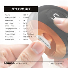 A Photo Of Porodo Lifestyle All-In-One Nail Trimmer Set – Black