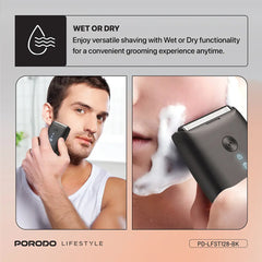 A Photo Of Porodo Lifestyle Dual-Blade Pocket Shaver – Black - PDLFST128BK