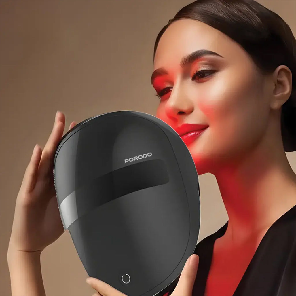 A Photo Of Porodo Lifestyle Aura Glow Light Therapy Mask - Black