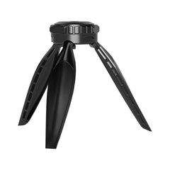 A Photo Of Porodo Lifestyle Handheld Ring Grip Camera & phone vlogging light with Desktop support & Phone clamp - Black