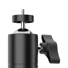 A Photo Of Porodo Lifestyle Handheld Ring Grip Camera & phone vlogging light with Desktop support & Phone clamp - Black