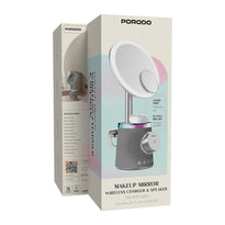 Porodo Makeup Mirror Wireless Charger & Speaker with RGB Lights
