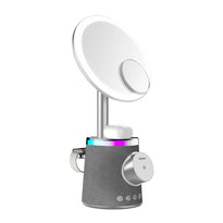 Porodo Makeup Mirror Wireless Charger & Speaker with RGB Lights