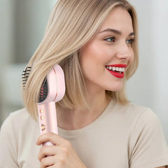 A Photo Of Porodo 2-In-1 Hair Dryer & Straightener Brush with Smart Temperature Control