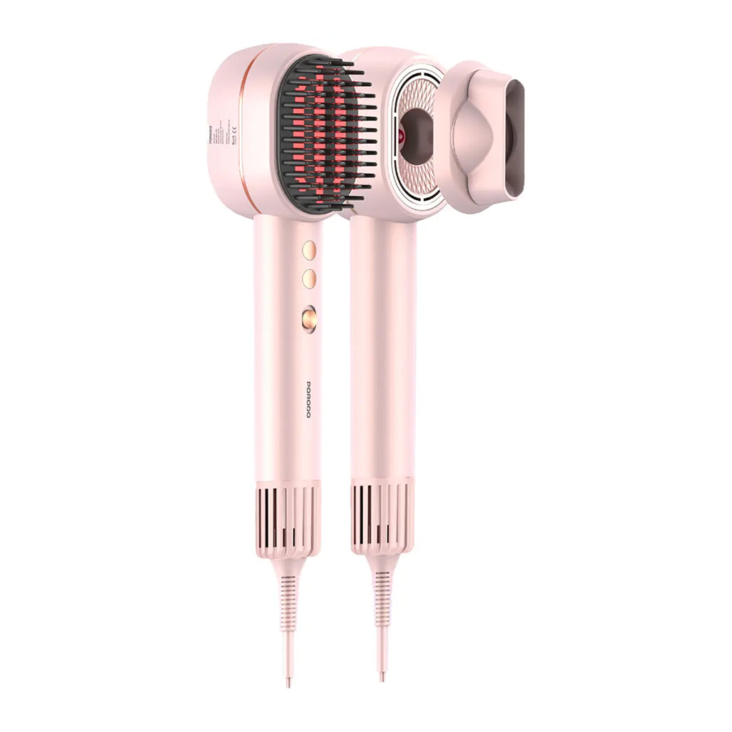 A Photo Of Porodo 2-In-1 Hair Dryer & Straightener Brush with Smart Temperature Control