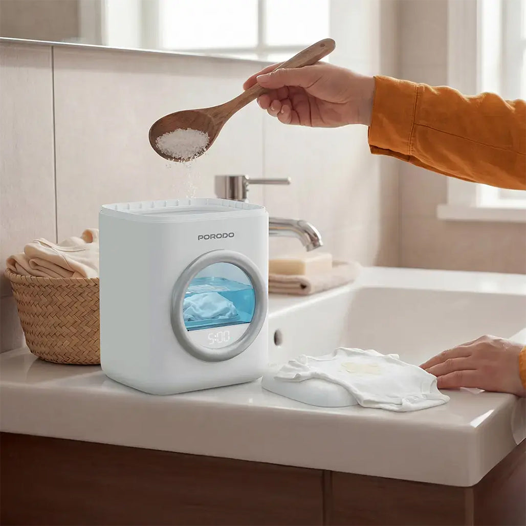 A Photo Of Porodo Lifestyle 1.7L Portable Mini Washing Machine