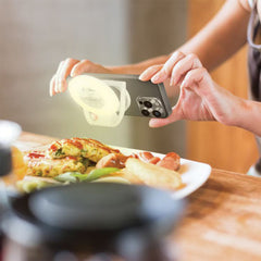 A Photo Of Porodo Snapbright Magnetic LED Fill Light with Adjustable Phone Mount