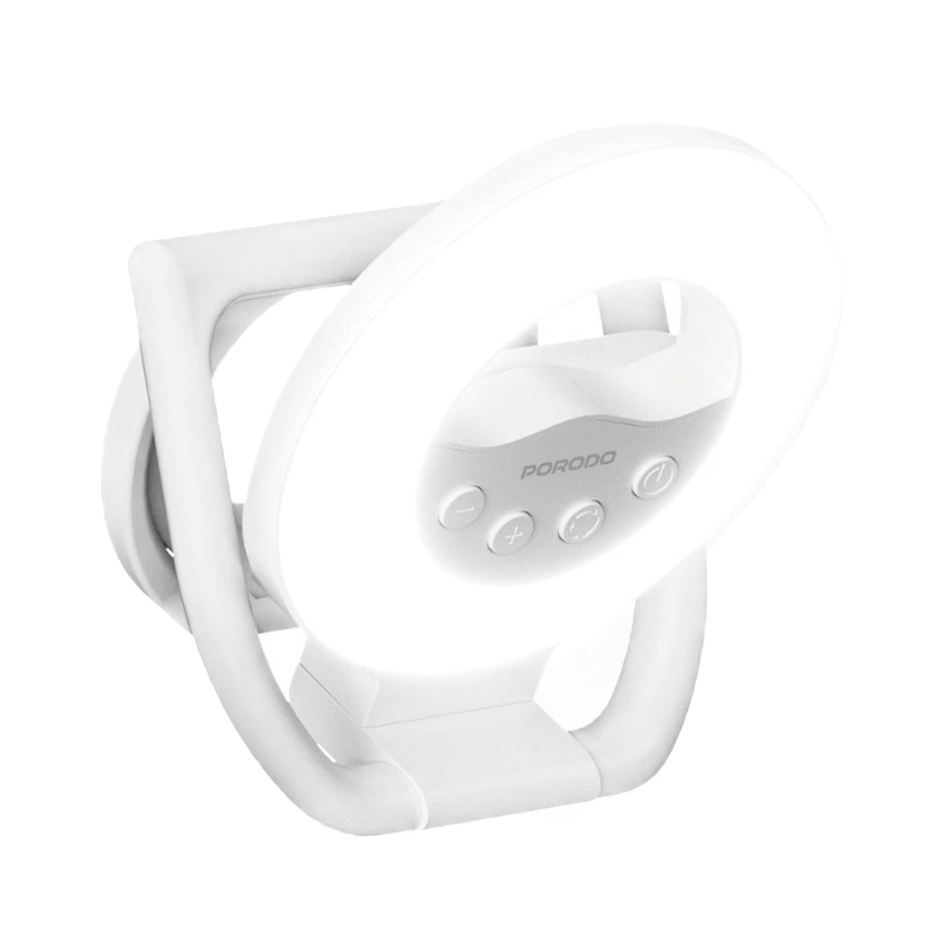 A Photo Of Porodo Snapbright Magnetic LED Fill Light with Adjustable Phone Mount