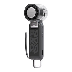 A Photo Of Porodo Lifestyle Chillo Volt - Foldable Handheld Fan with Semiconductor Cooling & Power Bank Function