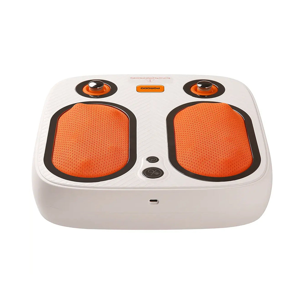 A Photo Of Porodo Lifestyle Cordless Heated Foot Massager with Tapping & Kneading Therapy - White
