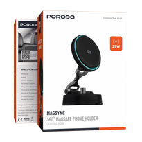 Porodo MagSync 360° MagSafe Phone Holder with Lighting Mode