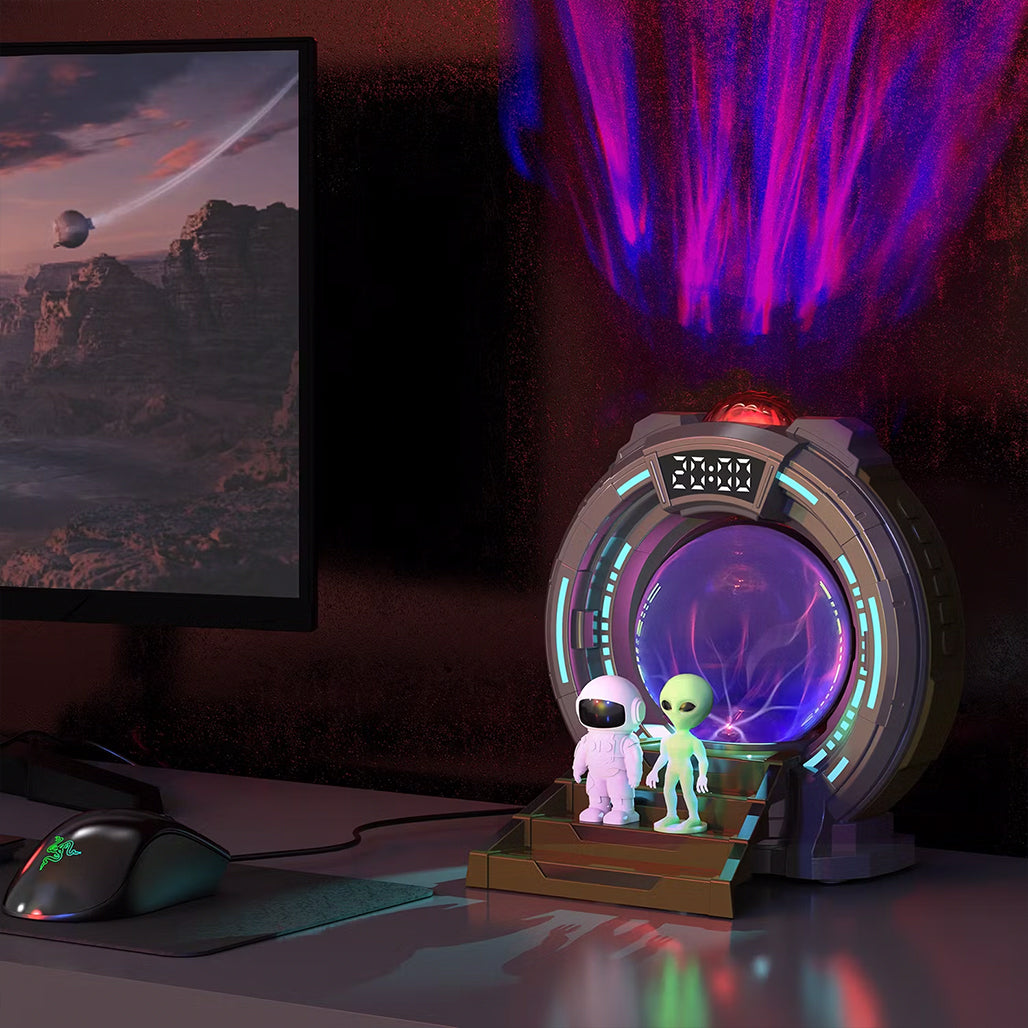 A Photo Of Porodo Stargate Lamp with Alien Projection - Bluetooth Speaker