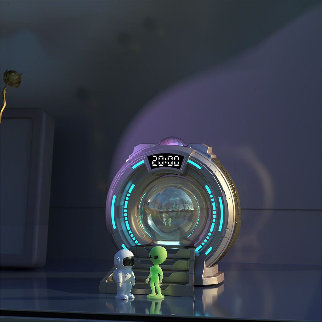 A Photo Of Porodo Stargate Lamp with Alien Projection - Bluetooth Speaker