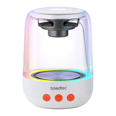 A Photo Of Porodo Soundtec Crystal-Glow Mini Portable Bluetooth Speaker with RGB Lights