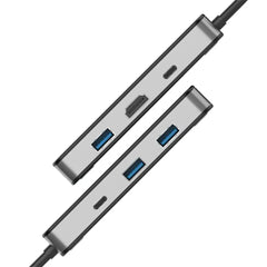 A Photo Of Porodo 6-In-1 Multi-Port USB-C Hub with Smart Digital Display