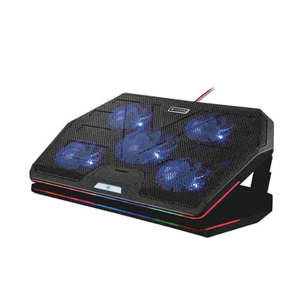 A Photo Of Porodo PDX110 Gaming Cooling Pad With Multi Fan - Black