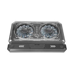 A Photo Of Porodo PDX121 Gaming Crystal Shell Laptop Cooling Pad - Black