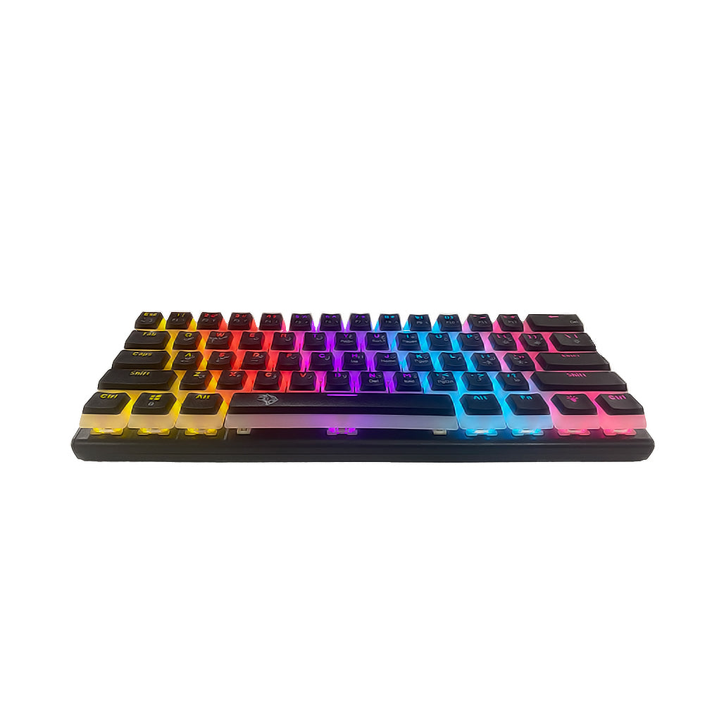 A Photo Of Porodo Gaming PDX224 61-Key Mechanical Keyboard - Pudding Keycaps, Red Switches