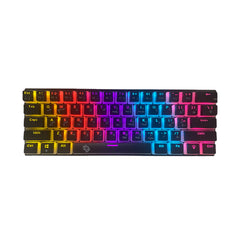 A Photo Of Porodo Gaming PDX224 61-Key Mechanical Keyboard - Pudding Keycaps, Red Switches