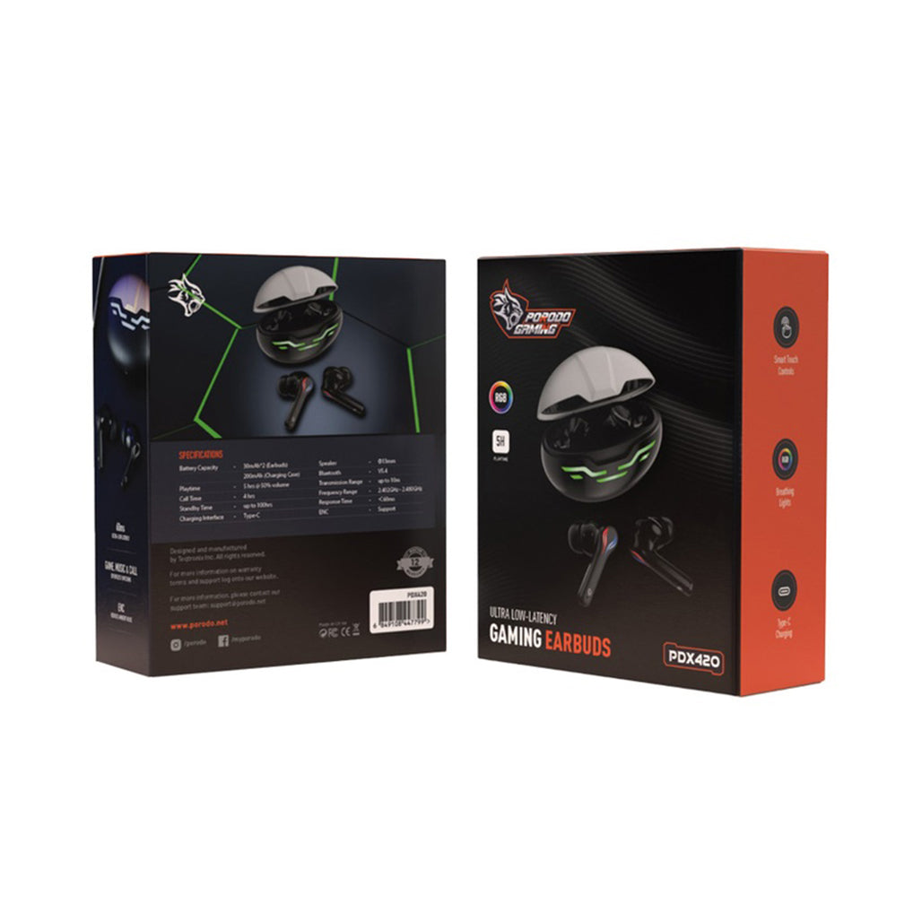 A Photo Of Porodo PDX420 - Ultra Low-Latency Gaming Earbuds
