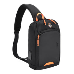 A Photo Of Porodo Gaming Crossbody Bag – Water-Resistant, PD 40W Fast Charging, Secure Storage – Black