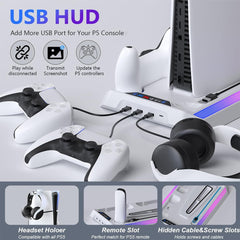 A Photo Of PLAYX Multi-Function Cooling Fan Vertical Stand Charging Dock for PS5