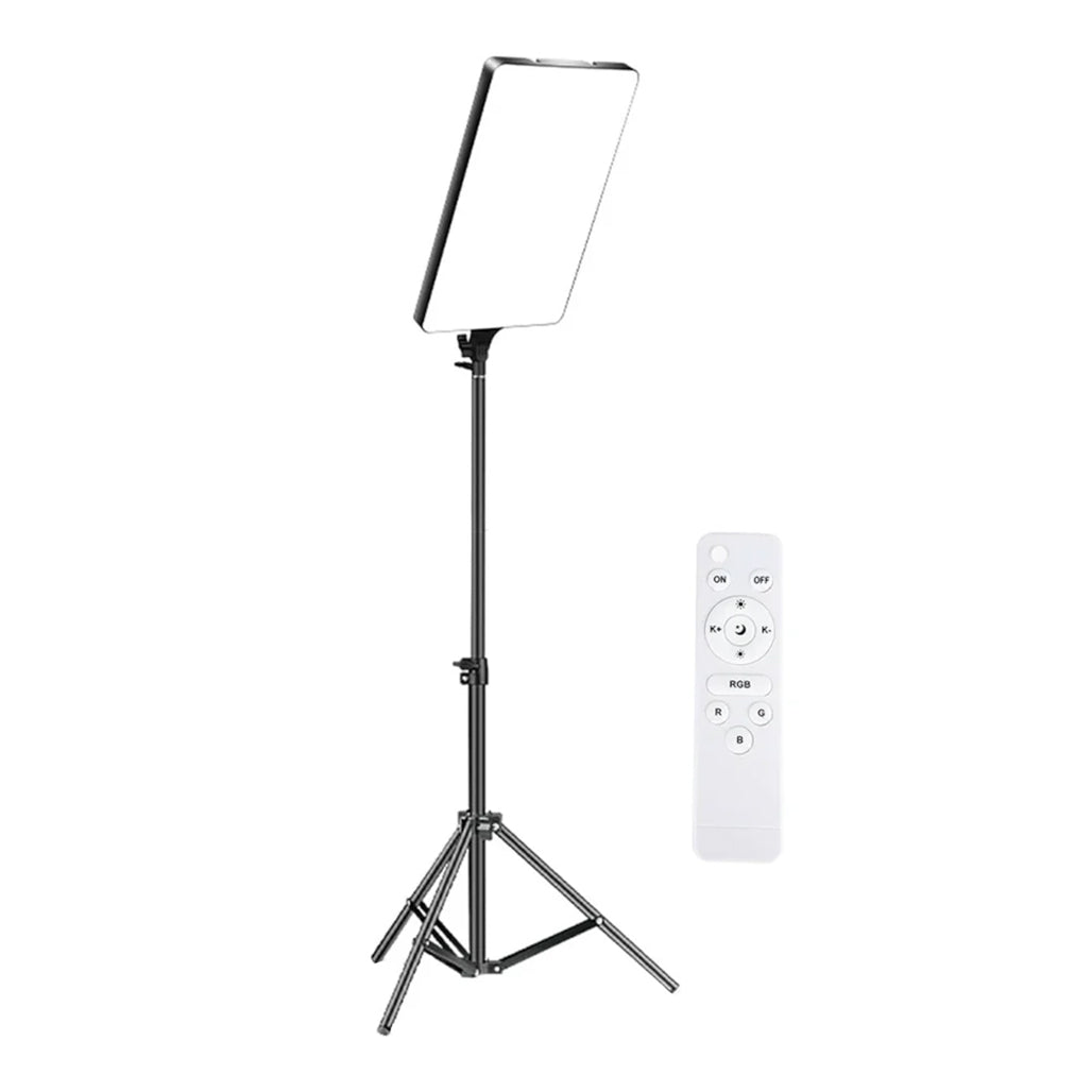 A Photo Of RGB LED Photography Light PM-48 with Tripod – Adjustable Brightness & Full-Color Spectrum