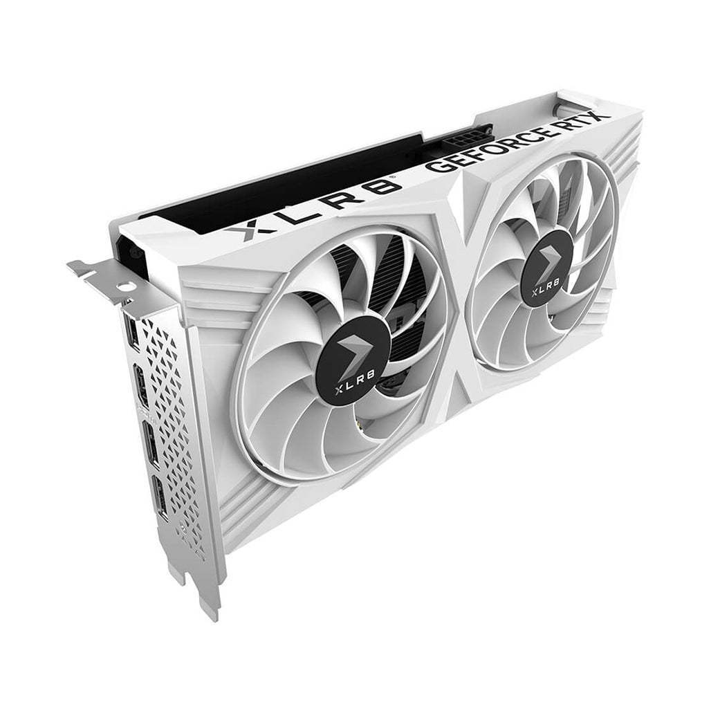A Photo Of PNY GeForce RTX 4060 8GB OC XLR8 VERTO DF White Edition