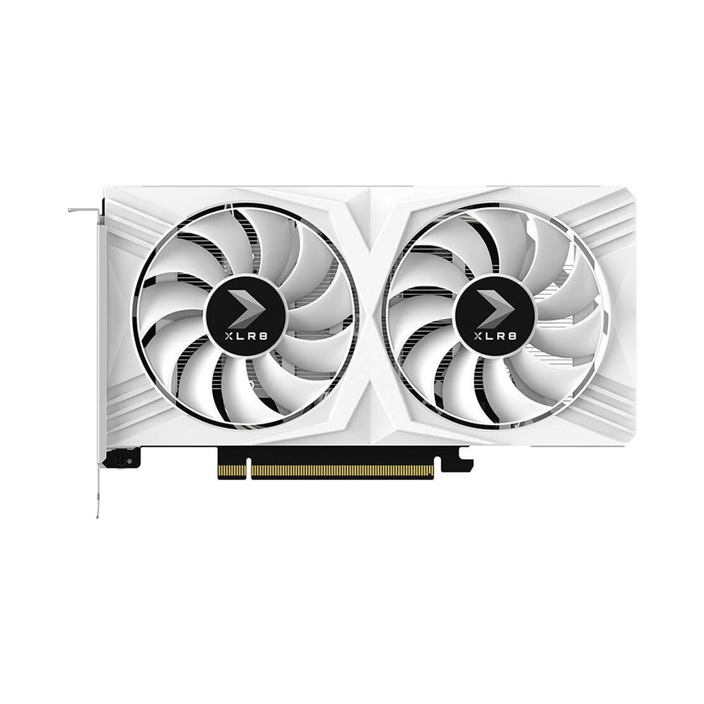 A Photo Of PNY GeForce RTX 4060 8GB OC XLR8 VERTO DF White Edition