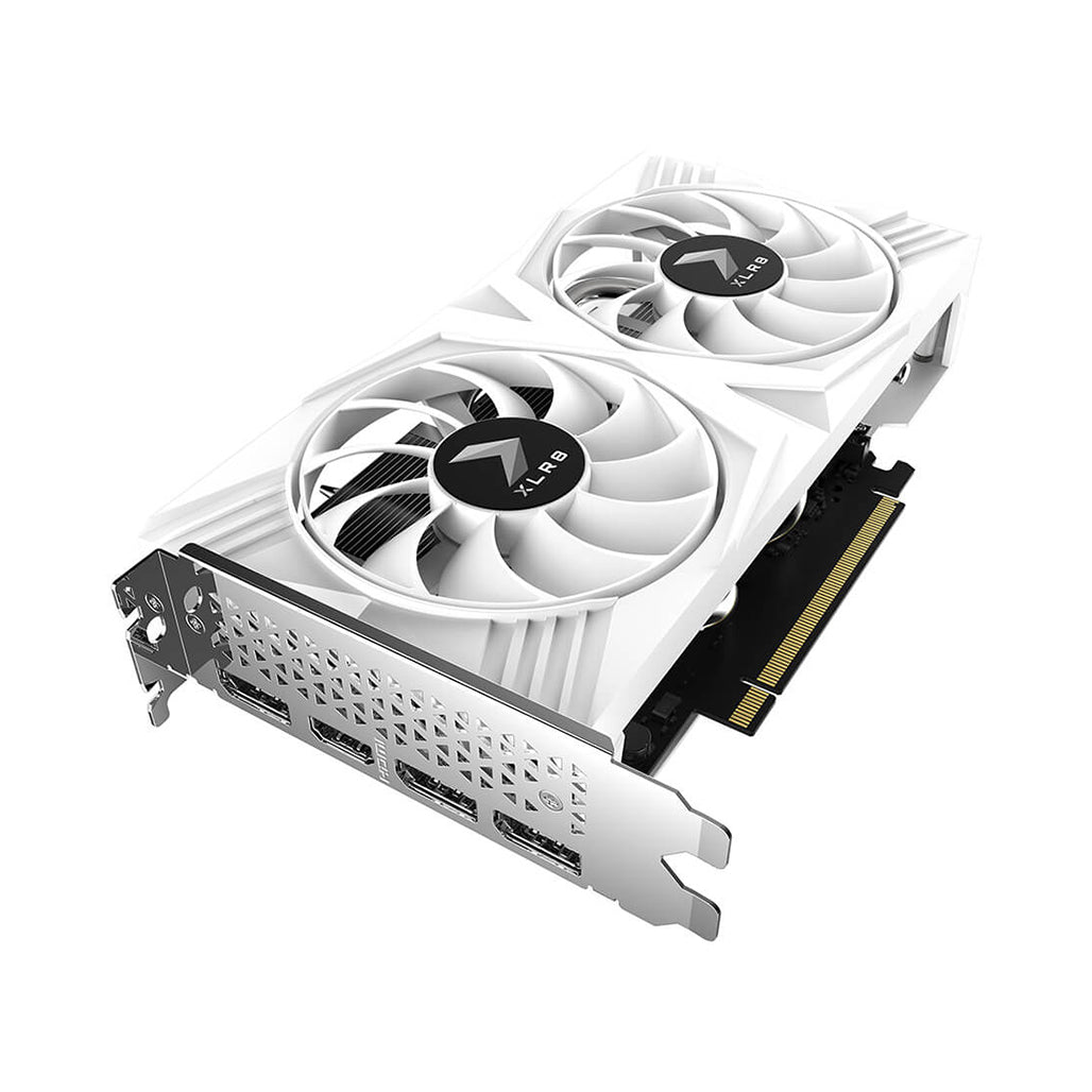 A Photo Of PNY GeForce RTX 4060 8GB OC XLR8 VERTO DF White Edition