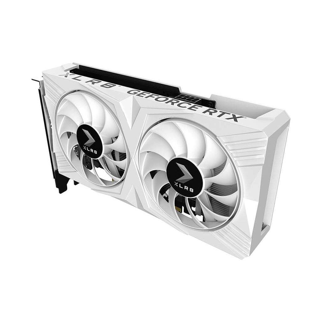 A Photo Of PNY GeForce RTX 4060 8GB OC XLR8 VERTO DF White Edition