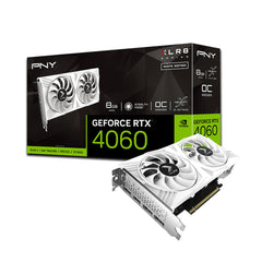 A Photo Of PNY GeForce RTX 4060 8GB OC XLR8 VERTO DF White Edition