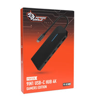 Porodo Gaming PDX526 9-in-1 USB-C Hub 4K Gamers Edition