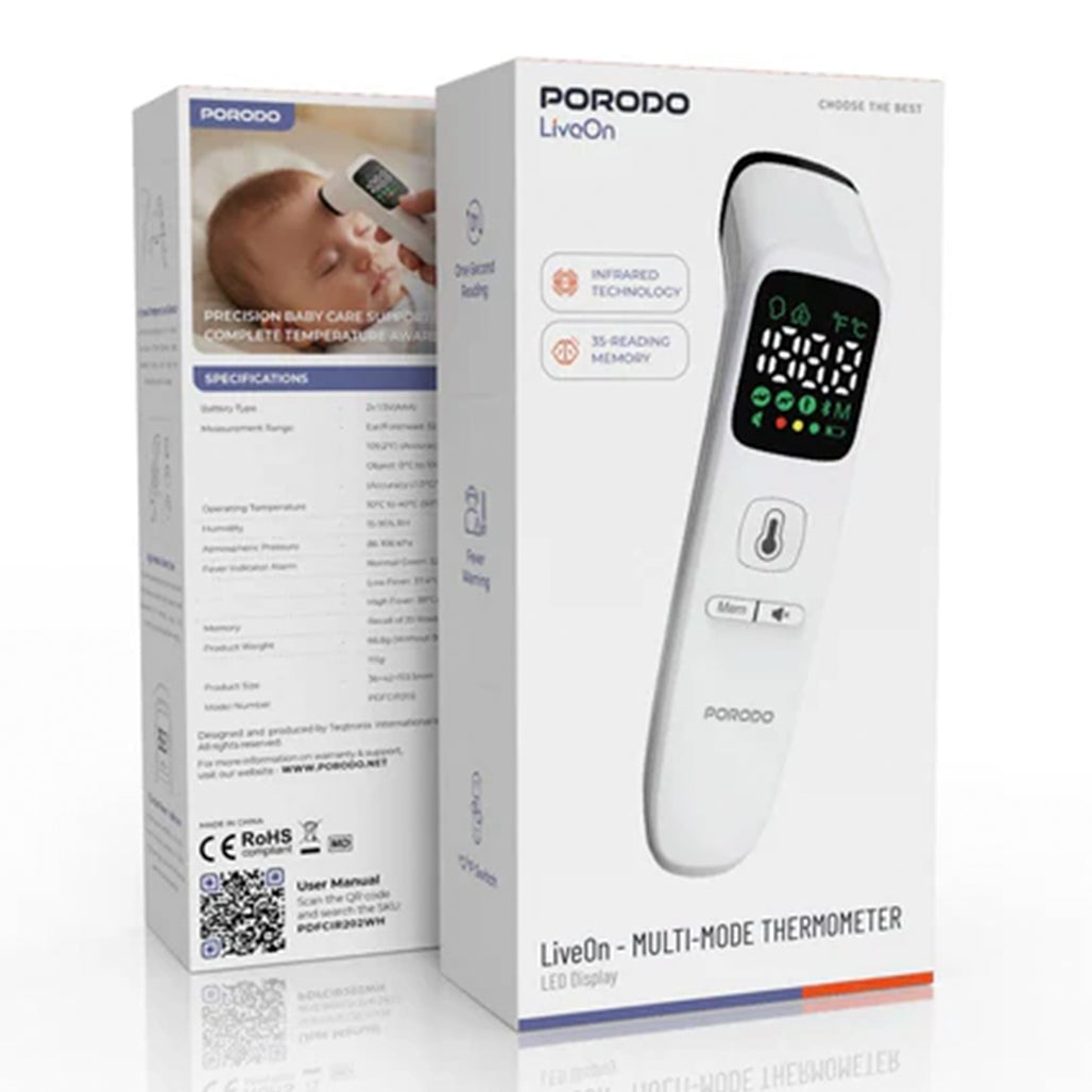A Photo Of Porodo LiveOn Multi-Mode Infrared Thermometer
