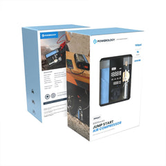 A Photo Of Powerology 8800mAh Jump Start Air Compressor - Transparent