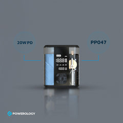 A Photo Of Powerology 8800mAh Jump Start Air Compressor - Transparent