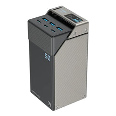 A Photo Of Powerology 50000mAh Power Bank 65W 3×PD Type-C and 3×USB-A - Black