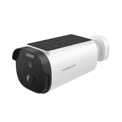 A Photo Of Powerology Built-in Solar Outdoor Camera - White