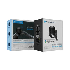 A Photo Of Powerology Bicycle & Scooter Bell With Airtag Mount - Black