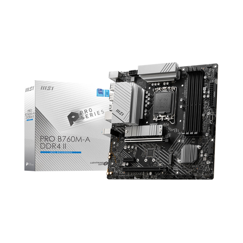 A Photo Of MSI PRO B760M-A DDR4 II Motherboard – Reliable Performance for Intel 14th Gen