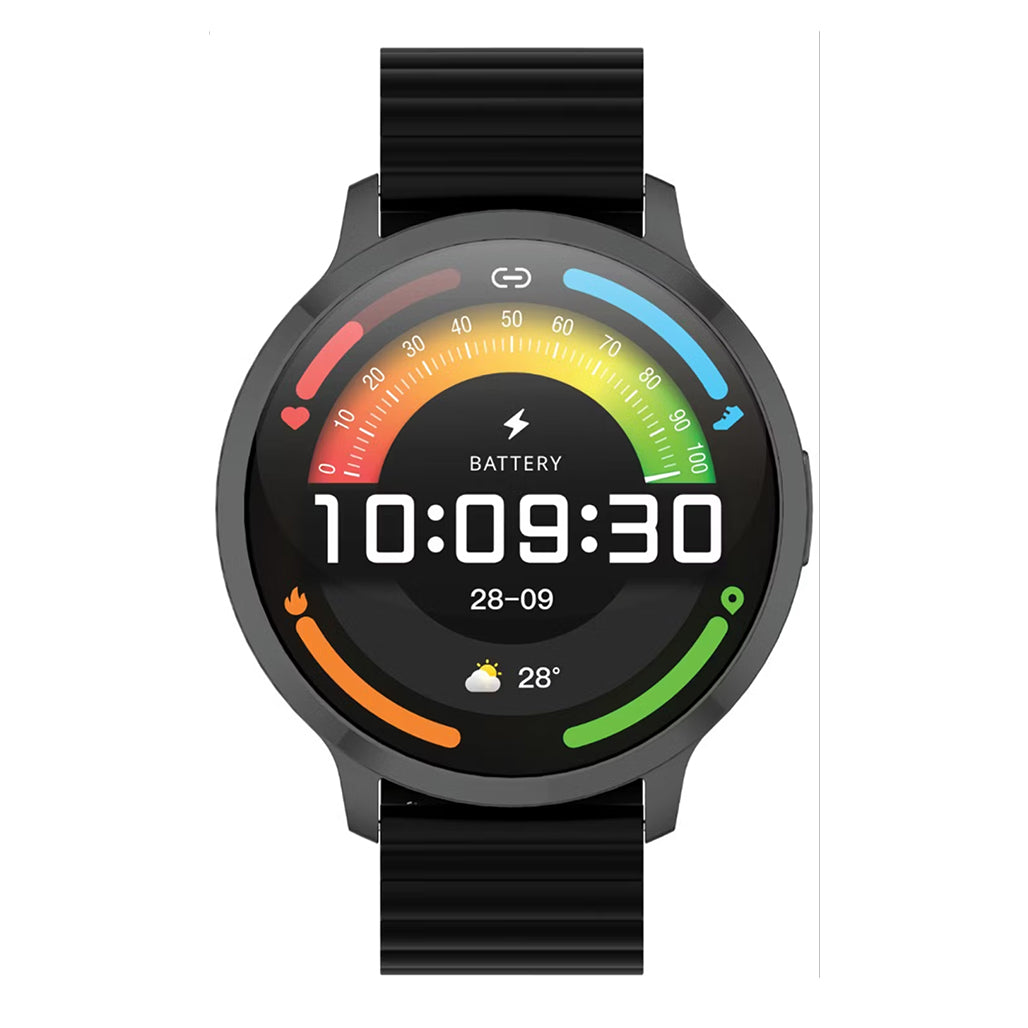 A Photo Of Powerology Aura Smart Watch – Black - PSWASW1801HBK