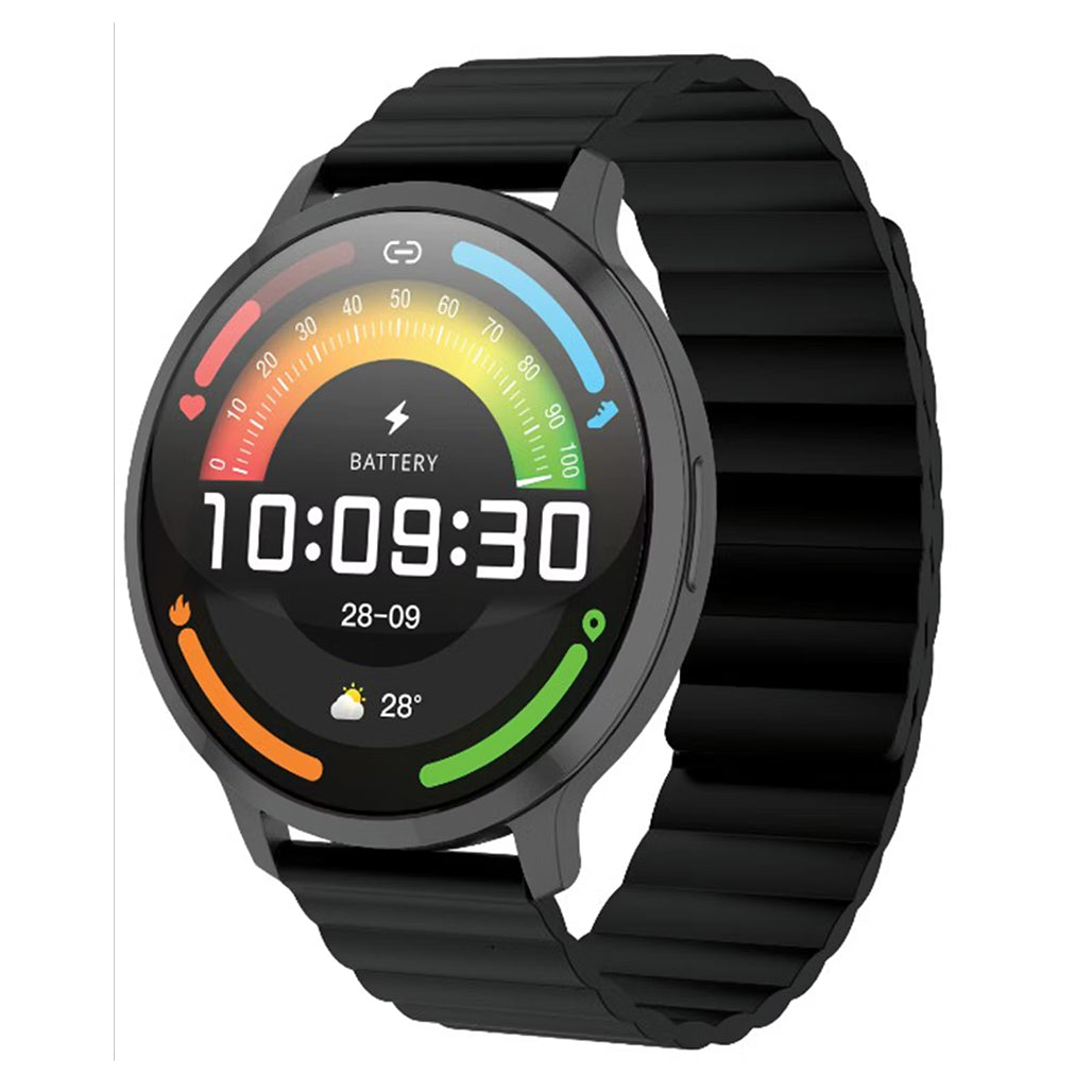 A Photo Of Powerology Aura Smart Watch – Black - PSWASW1801HBK