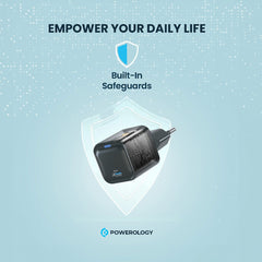 A Photo Of Powerology Ultra-Compact GaN Charger PD 20W EU - Black