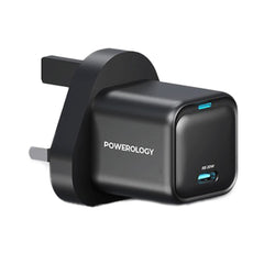 A Photo Of Powerology Ultra-Compact GaN Charger - Black-20w