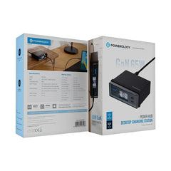 A Photo Of Powerology Power Hub Desktop Charging Station - Black