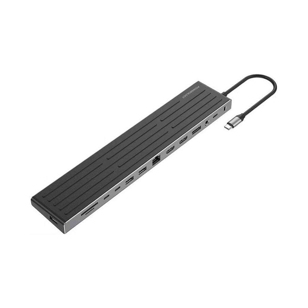 A Photo Of Powerology Nexis 13-in-1 Multi-Display USB-C Hub & Laptop Stand