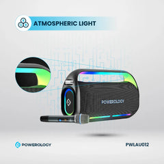 A Photo Of Powerology Deep Bass Party Speaker - Black