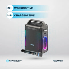 A Photo Of Powerology Karaoke Party Speaker - Silver