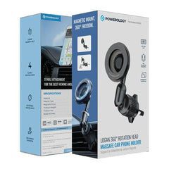 A Photo Of Powerology Logan 360° Rotation Head MagSafe Car Phone Holder